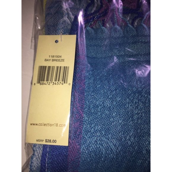 Collection Xiix Scarf Bay Breeze Blue Multi Color - Picture 8 of 8